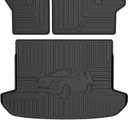 T TGBROS Cargo Mat Custom Fit for 2017-2022 Kia Sportage Accessories All Weather Cargo Liner Rear Trunk Liner Black Non-Slip Trunk Mat Backrest Mat