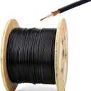 Superbat RF RG174 Coax Coaxial Cable Black 50 Ohm Mini Rg-174 Bare for Radio Cable Or DIY Antenna Wire 17ft
