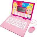 Lexibook Disney Princess - Educational and Bilingual Laptop Spanish/English - Girls Toy with 124 Activities to Learn, Play Games and Music - Pink JC598DPi2