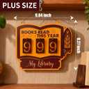 Books Read This Year Counter Sign, Book Shelf Decor, Book Lover Gifts for Women, Wooden Reading Tracker, library Decor for Home, Gift for Readers, Teachers, Librarians (Dark brown 2)