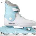 Inline Skates for Women Girls - Adult Inline Skates for Outdoor and Indoor, with Durable Outer Shell and Ankle Support, ABEC-7 Bearings, Solid and Comfortable (US Women 8, Blue / White)