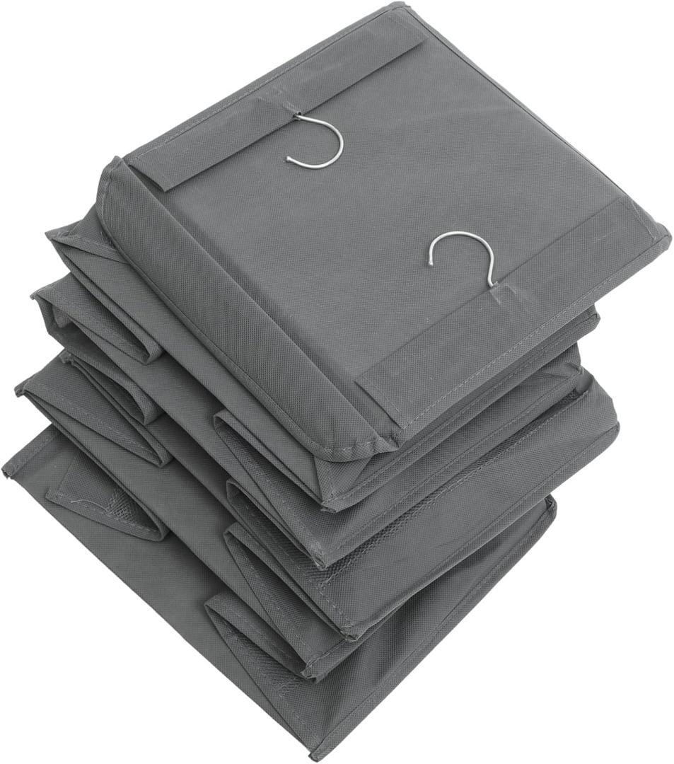 Hanging Closet Organizer with Non-woven Fabric Space-saving Clothes Storage for Wardrobe Foldable Design Gray