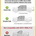 Tuyoung Under Seat Storage Boxes - Compatible with 2019-2026 Chevy Chevrolet Silverado 1500/GMC Sierra 1500, 2020-2026 Silverado/Sierra 2500HD/3500HD | Double & Crew Cab Rear Underseat Organizer Box