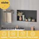 Shower Niche 24"x12"No Tile NeededStainless Steel Niche Bathroom for Shower WallMatte Black 24 x 12 in