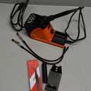 YIHUA 926 III 60W LED Display Soldering Iron Station Kit w 2 Helping Hands, 6 Extra Iron Tips, Roll of Lead-Free Solder, Solder Sucker, S/S Tweezers, C/F Conversion, Auto Sleep & Calibration Support (Orange)