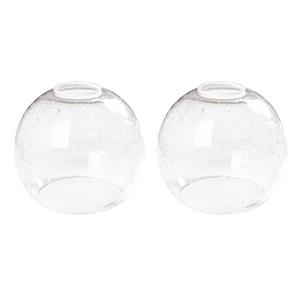Anmire Clear Seeded Glass Globe Lamp Shades Replacement Lampshade Cover with 1-5/8-inch for Wall Sconce Pendant Lighting G0091