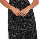 Petal & Pup Women's Stasia-Maxi-Halter-Dress-Black-White, Small 