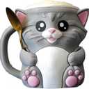 Ice Cream Pint Holder  Fits Standard Pints  Dual Spoon Sockets  Keeps Hands Warm  Fun Unique Designs with Vibrant Colors  Reusable Ice Cream Sleeve - Ramen Noodle Holder (Cat)