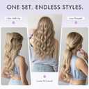 Sofeiyan Caramel Brown Mixed Beige Blonde Hair Extensions 16 inch Clip in Hair Extensions 4PCS Synthetic Fake Hair Soft Natural Hairpiece 140g Curly Thick Blonde Hair Extension for Women