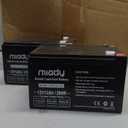 Miady 12V 12Ah Rechargeable Sealed Lead Acid Battery (2 Packs)