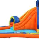 BANZAI Pipeline Water Park Toy, Length: 14 ft 7 in, Width: 9 ft 6 in, Height: 7 ft 11 in, Inflatable Outdoor Backyard Water Slide Splash Bounce Climbing Toy