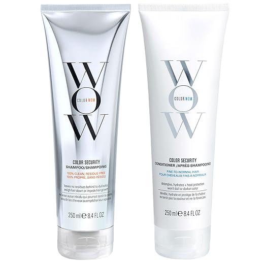 COLOR WOW Dream Clean Duo - 100% clean, sulfate-free COLOR SECURITY SHAMPOO and weightless COLOR SECURITY CONDITIONER| Achieve Super Glossy, Hydrated Hair, Fine to Normal Hair Duo