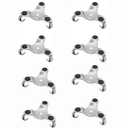 8 PCS Furniture Dolly, 6in Triangle Furniture Movers, Steel Moving Wheels, Furniture Rollers Set, Swivel Caster, Mobile Rollers, Tri-Dolly for Moving Furniture Appliances