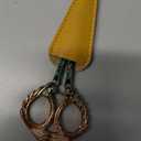 Embroidery Scissors, Sharp Pointed Sewing Scissors for Craft Cross Stitch Needlework Artwork Knitting Threading Small DIY Tools, 4.6in Gold Green Cute Bird