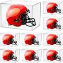Taiyin 4 Pcs Mini Helmet Display Case, Acrylic Clear Mini Football/ Helmet Display Box Plastic Small Display Case Protection Holder for Collecting Sports Memorabilia Toy 5 x 5 x 7''