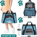 PetAmi Airline Approved Pet Carrier for Cat, Soft Sided Dog Carrier for Small Dogs, Cat Travel Supplies Accessories for Indoor Cats, Ventilated Pet Carrying Bag Medium Large Kitten Puppy, Small Blue
