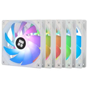 Thermalright 5 Pack TL-C12CW-S CPU Fan 120mm White ARGB Case Cooler Fan, 4pin PWM Silent Computer Fan with S-FDB Bearing Included, up to 1550RPM Cooling Fan5 Quantities