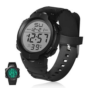 YUEWEESER Mens Digital Sports Watch Women Waterproof Wrist Watches with Large LED Backlight Screen Alarm Date Display for Swimming Training Running Outdoor Indoor Activities