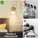 Vintage Battery Operated Wall Sconce,Rechargeable Wall Sconces Set of Two,Wireless Wall Lights with Remote,Gold Decor Wall Lamp Fixtures Dimmable for Bedroom Living Room Bathroom Hallway Farmhouse