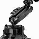 LOKTENWO Camera Suction Cup Mount with Ball Head Magic Arm, Twist-Lock Composite Suction Cup Mount on Car Boat Windshield Window with 1/4"-20 Threaded for Action Camera/Camcorder/Phone Holder