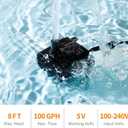 Automatic small sewage pump with water sensor, 3 feet high lift and 100 GPH, mini condensate pump, mini automatic water pump, suitable for pet water fountains, dehumidifiers, auto on/off (Black)