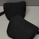 Crofy 2-Pack Car Neck Pillow, Softness Car Headrest Pillow for Driving with Adjustable Strap, 100% Memory Foam and Breathable Removable Cover, Comfortable Ergonomic Design (Black Side Rope)