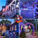 JMEXSUSS Red White and Blue Lights Clear Wire, 66 Ft 200 LED 4th of July Decorations String Lights Plug in, Christmas Light for Independence Day Celebration Party Memorial Day Patriotic Holidays Decor