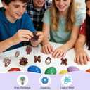 24 Pcs Brain Teaser Puzzles for Adults - Metal & Wooden 3D IQ Test Logic Game, Unlock Interlocking Brain Puzzle Toys for Teens Kids, Smart Educational Desk Toy for Mind Challenges