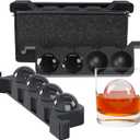 TINANA Clear Ice Ball Maker, Crystal Clear Ice Sphere Maker prepare 8 Large Round Ice Balls, 2 Inch Ice Cubes for Cocktail, Whiskey & Bourbon Drinks, Gifts for Men