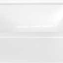 KINGSTON BRASS VTDE603122L 60-Inch Contemporary Alcove Acrylic Bathtub with Left Hand Drain and Overflow Holes, White