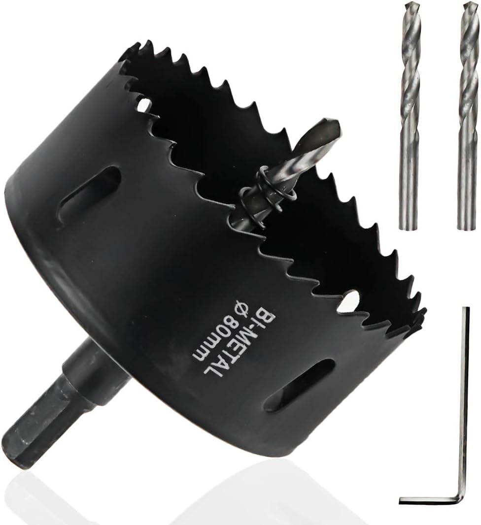Hole Saw Drilling Cutter Tool for Wood Material 80mm/3.15" Cutting Dia
