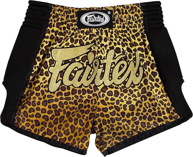 Fairtex Slim Cut Muay Thai Boxing Shorts, Fairtex Slim Cut Muay Thai Boxing Shorts - BS1709 (Leopard Skin, X-Small)