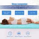 Askme Mattress Topper King 3 Inch Zoned Gel Memory Foam with Bonus Breathable Cover Air Flow Design｜US and Euro Certified Excellent Manufacturer, Blue 3 Inch Zoned (GJTGC03-66)