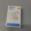 Retractable USB C Charger Wall Plug with 35.5in/90cm Type C Cables Cords,40W Fast Charging Foldable Block Multi Charger for All Devices for iPhone 17/16/15/14/13/12,iPad,Galaxy,Pixel (White)