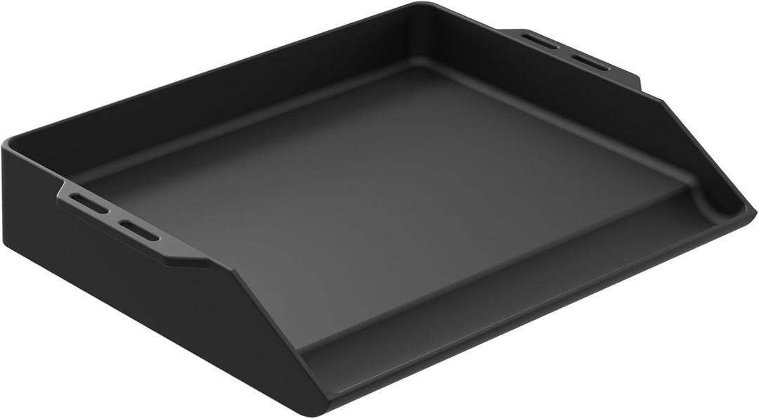 QuliMetal 18" x 14" Cast Iron Griddle for Gas Grill  Universal Flat Top Grill Plate with Handles, Matte Porcelain Enamel, Durable Griddle for Charcoal Grill, Oven & Stove, Easy to Clean