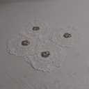 4 Pieces Retro Lace Placemats, Embroidered Cup Mats Table Mats, French Crochet Doilies, White