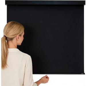 Blackout Roller Shades Cordless Blinds for Indoor Windows Room Darkening Free-Stop UV Protection Shades Door Blinds for Home and Office (37" W x 72" H, Black)