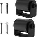 Sdstone 2 Pack Slide Gate Guide Roller with C Post Welded Bracket 3" Hard Nylon Sliding Rolling Gate Rollers, Heavy Duty Sealed Ball Bearing Side Roller Assembly, Sliding Rolling Gates Guider