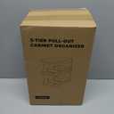 Delamu 2 Sets of 3-Tier Bathroom Under Sink Organizers and Storage, Multi-Purpose Stackable Pantry Organization and Storage, Pull Out Clear Kitchen Bathroom Cabinet Organizer with Movable Dividers | Storage, Multi-Purpose, Stackable, Pantry Organization, Pull Out, Movable Dividers (White)