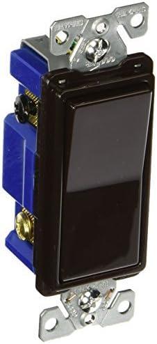 Eaton 7504B 15 Amp 4-Way Rocker Decorator Switch, Black