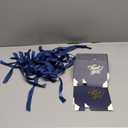60 Pack Small Thank You Gift Bags, 4.5x1.8x3.9in Party Favor Bags Boxes with Bow Ribbon, Small Paper Gift Bags with Gold Foil Printed, Mini Candy Treat Bags for Birthday Wedding Party Holiday (Navy)