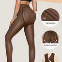 Vertvie Fleece Lined Tights for Women Thermal Pantyhose Fake Translucent Winter Warm Tights High Waisted Thick Leggings (XL)