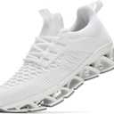Wrezatro Women's Slip on Walking Running Shoes Blade Tennis Casual Fashion Sneakers Comfort Non Slip Work Sport Athletic Trainer White US 11