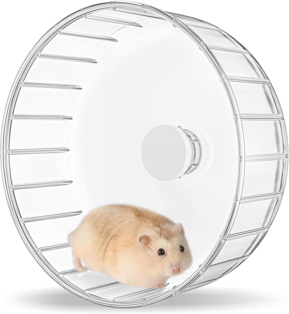 BUCATSTATE Silent Hamster Wheel, 6.7in Exercise Wheel for Gerbil, Dwarf Syrian Hamster, Rat, Mice (6.7inch)