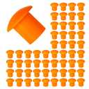 Mushroom Rebar End Caps - Plastic Safety Caps (Orange, 100 Pack)