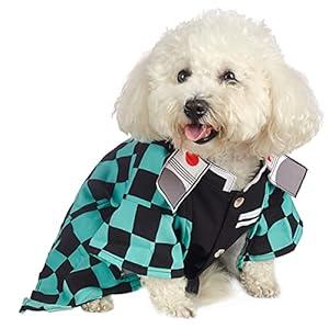Coomour Dogs Costumes Small Dog Clothes Cat Cosplay Outfits Funny Pet Costumes (L, Green)