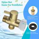 BARROCK Handheld Bidet Sprayer for Toilet, Stainless Steel Metal Made Baby Cloth Diaper Spraying Kit, Bathroom Toilet Bidet Attachment Set for Bathing Pets and Feminine Hygiene, Brushed Brass Gold
