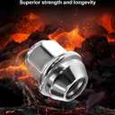 M12X1.5 Lug Nuts - 20pcs OEM Wheel Lug Nuts Compatible with 2009-18 Focus/2012-18 Fusion/2013-2020 Escape/2018+ EcoSport/2011-19 Fiesta, Chrome Acorn Wheel Nuts