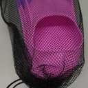 Gintenco Swim Fins, Kids Swim Training Fins for Lap Swimming, Travel Size Flippers with Mesh Bag, Silicone Swimming Fins for Kids Teens Adults Women Men (S(Jr 2-3/ US Women 3-5), Pink Purple)