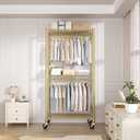 FUTASSI P1 Medium Heavy-Duty Portable Closet, 30" W x 14" D x 76" H, Gold